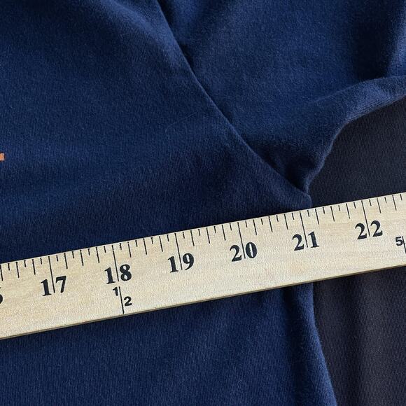 Reyn Spooner Shirt Mens Medium Navy Blue Status Oceanic Graphic Tee Surf Logo - Picture 7 of 9